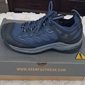 KEEN Womens Navy Work Shoes with Composite Toe
